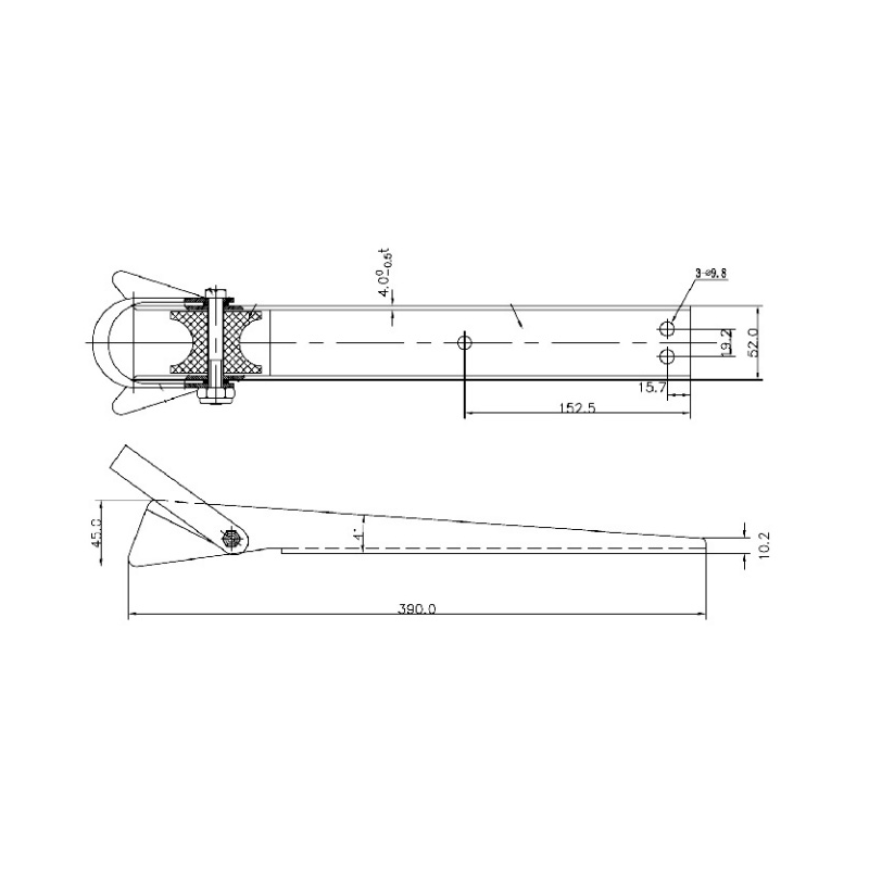 FNI Musone Di Prua Inox mm 390 HF10-030S