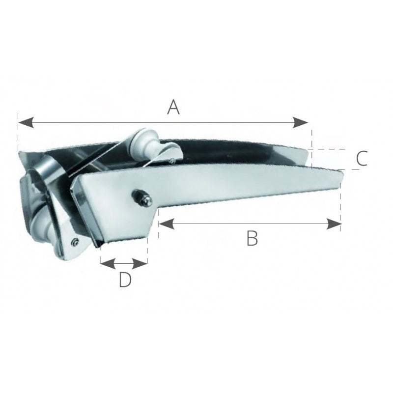 FNI Edelstahl-Neigungsrolle 420 mm SM4242