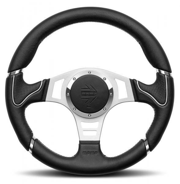 Volante Momo Millenium Sport Negro/Plata 350 mm