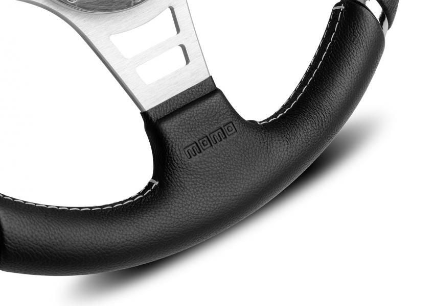 Volante Momo Millenium Sport Negro/Plata 350 mm