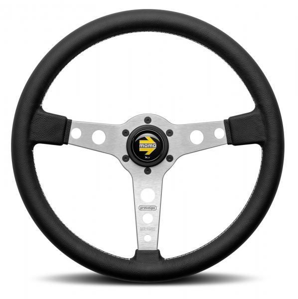 Momo Volante Prototipo nero-argento 350 mm