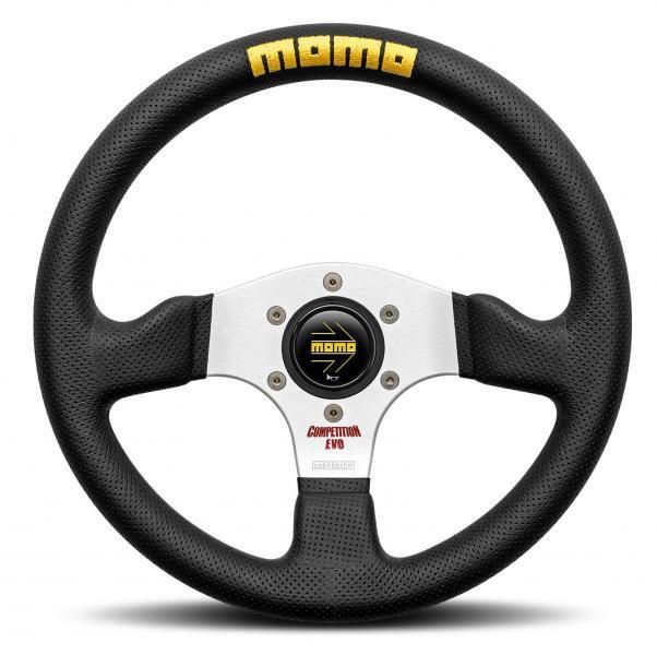 Volante Momo Competition Evo Negro/Plata 320mm