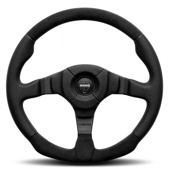 Momo Volante Dark Fighter alcantara nero 350 mm