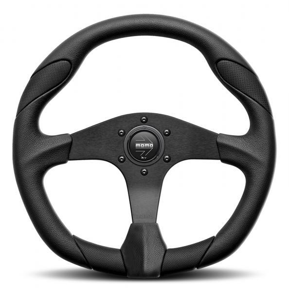 MOMO Volante Quark 350 mm Nero Poliuretano e Pelle