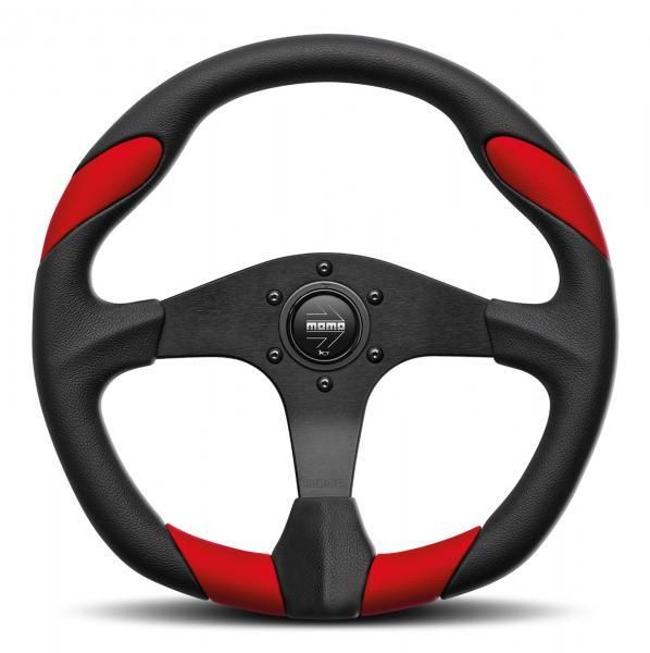 Momo Volante Quark nero/rosso 350 mm