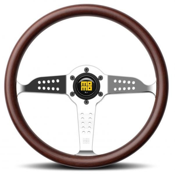 Momo Super Gran Prix steering wheel zebrano/chrome 350 mm