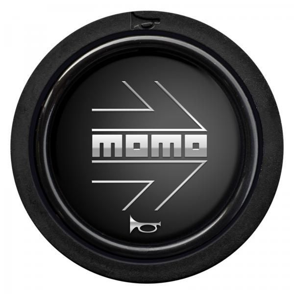 Momo Steering Wheel Horn Button Matte Black-Chrome