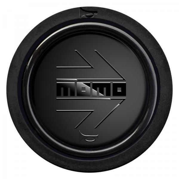 Momo Steering Wheel Horn Button Matte Black-Chrome Black