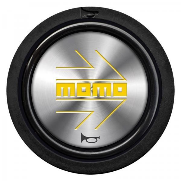 Momo Steering Wheel Horn Button Silver-Yellow