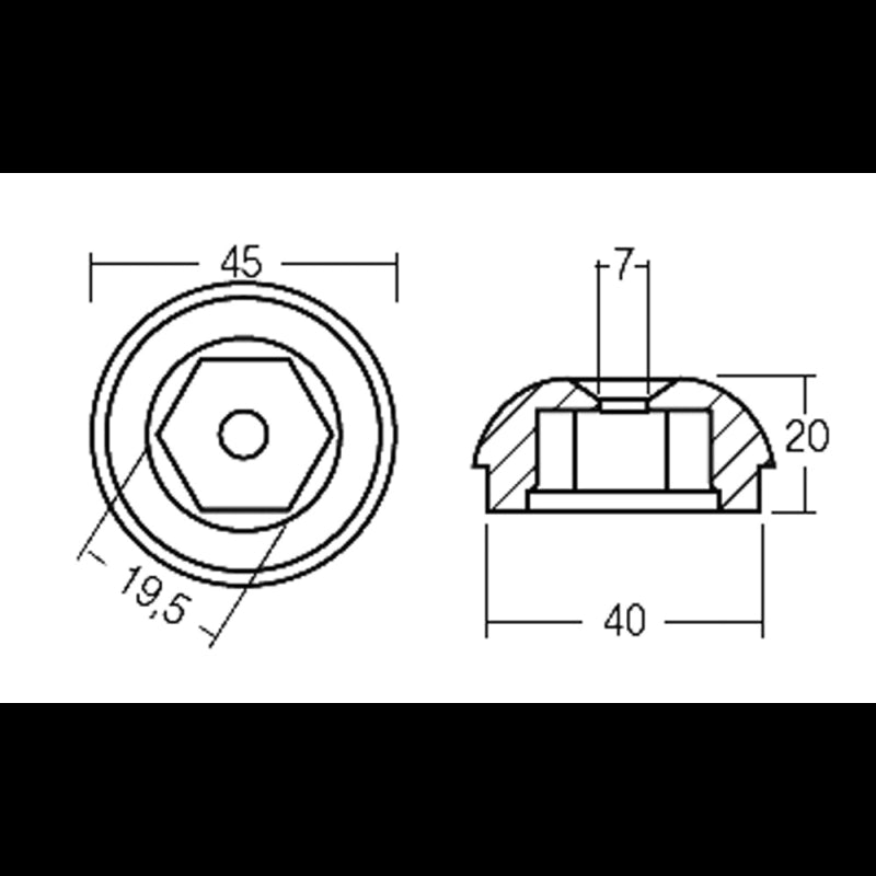 Enrico Polipodio Ogiva Zn Sleipner Sp 55/75/95 OG039 Ogive Maxpower, Lewmar, Sleipner,JP
