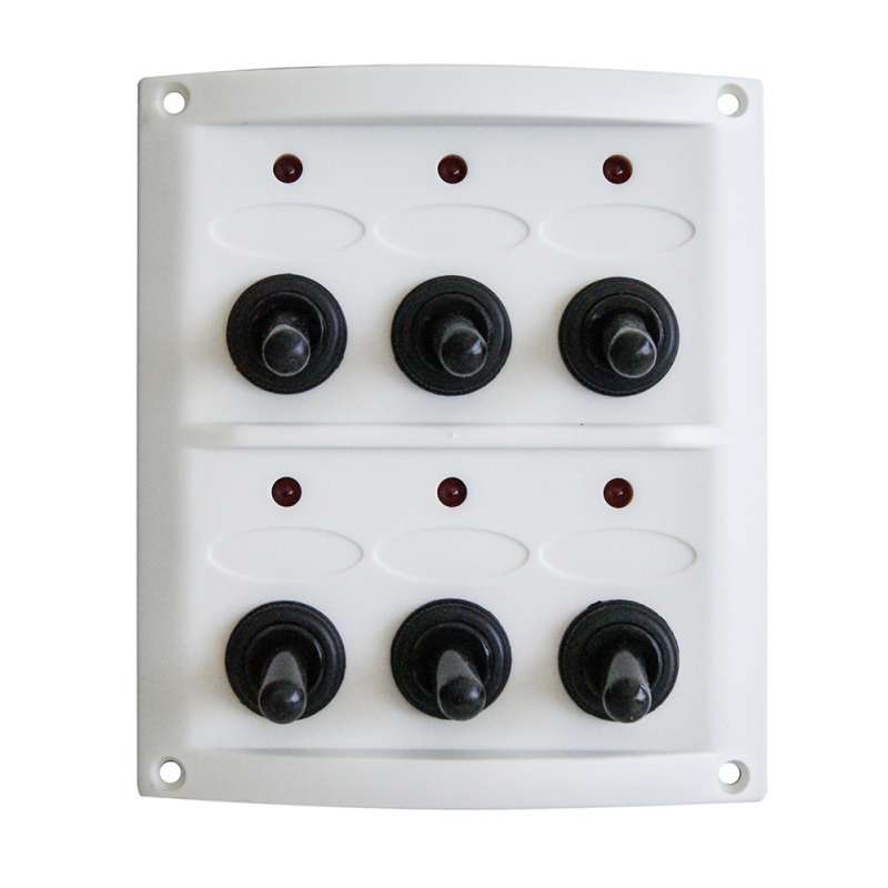 AAA White 6-Schalter-Schalttafel 10064-LTWF