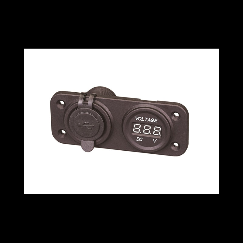 A.A.A. Pannello con Presa Usb e Voltmetro 01433