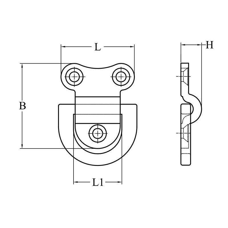 Placa de acero inoxidable FNI 316 con anillo S0980-A0001