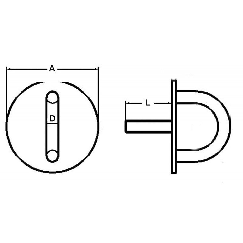 FNI Round Plate with U-Bolt S0987-B0001-R-60