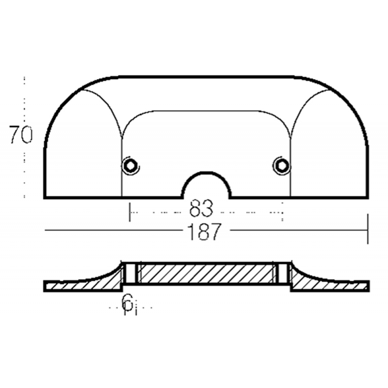 Enrico Polipodio Alpha One-Alpha Ii Gen Zin 00814 Plate Mercury - Mercruiser Anodes