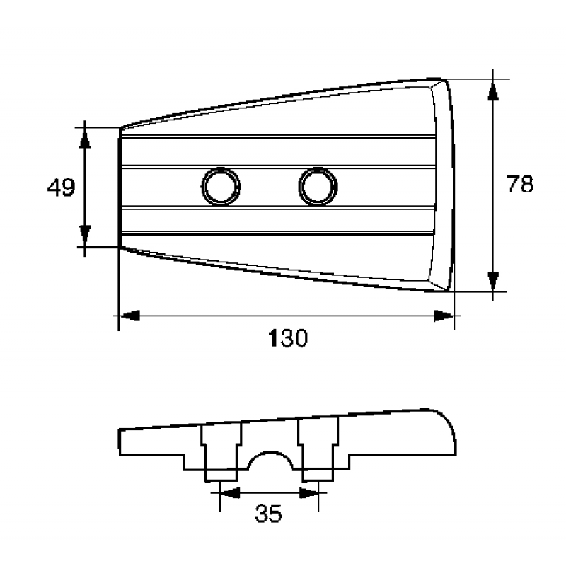 Enrico Polipodio Volvo Sx Dph/Dpr Zinc Plate VP024 Volvo Penta Anodes