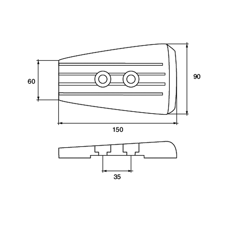 Placa de transmisión de popa Tecnoseal izquierda-A/Dps-A 00733BIS