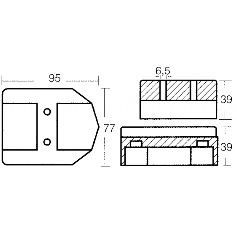 Placa de zinc Tecnoseal para motores Mercury 00806BIS