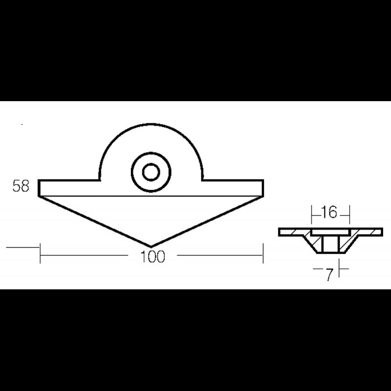 Enrico Polipodio Placca 9, 9-15 Hp 01116 Anodi Yamaha - Mariner