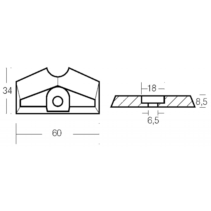 Enrico Polipodio Piastrina 3, 5 Hp 01117 Anodi Yamaha - Mariner