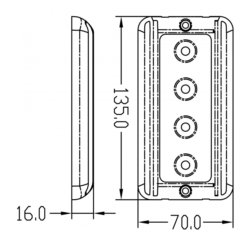A.A.A. Plafoniera In Alluminio a 4 Led 01614-WH