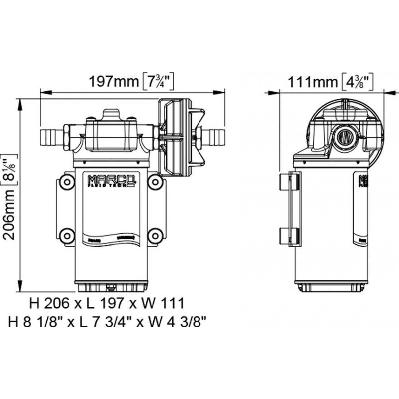 Marco Up6 Zahnradpumpe 12 Volt 164 060 12