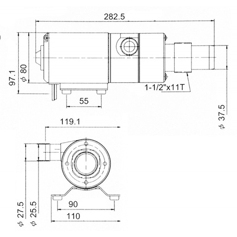 FNI Zerhackerpumpe 12 Volt 10064-12V