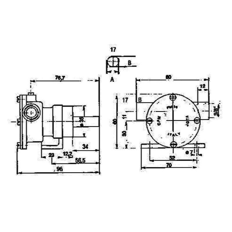 Ancor Pompa Autoadescante Pm15 273 girante raffreddamento motore