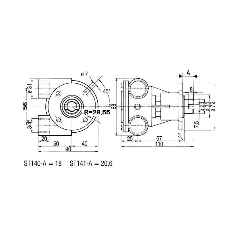 Ancor Pompa Autoadescante St140 2028 girante raffreddamento motore