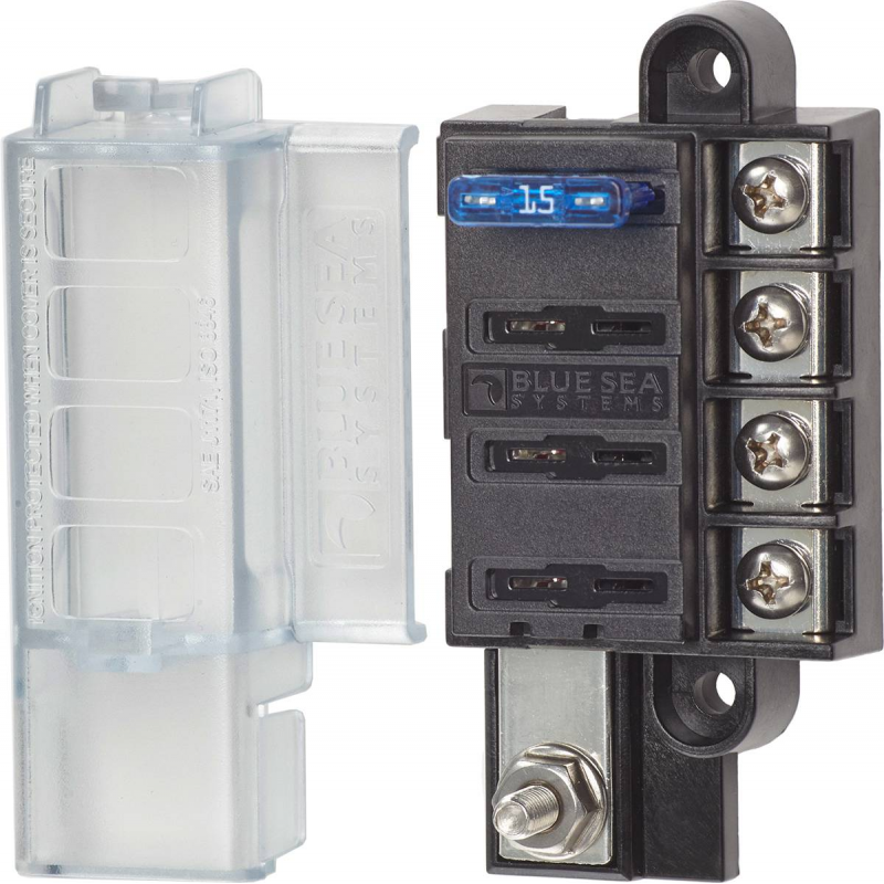Portafusibles de 4 vías Blue Sea St Blade 5045-BSS