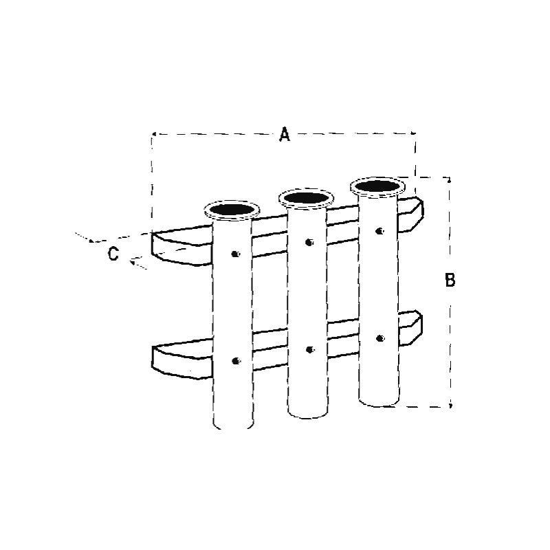 AAA 2-Position Wall Mounted Rod Holder 54078-02