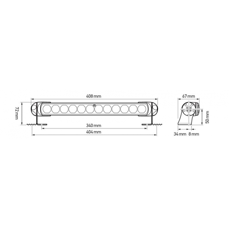 Hella Marine Sea Hawk Proiettore 350 Bianco Illuminazione Diffusa nautica 2LT 958 040-711