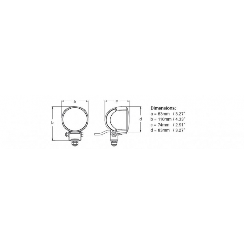 Hella Marine Proiettore a Led M70 Raggio Lungo nautica 1G0 996 476-531