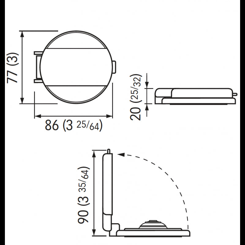 Schneller weißer Fußschalter FP90XDW00000A00