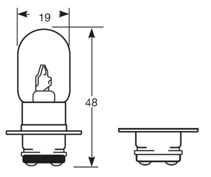 Ringlichtbirne 12V 25/25W