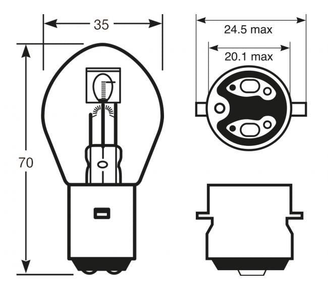 Ring Lampadina 6V 25/25W S1
