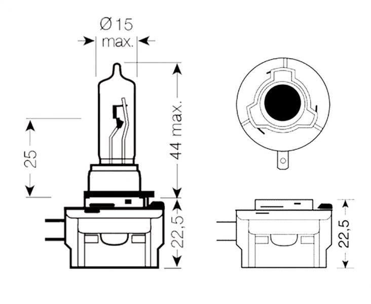 Ring Lampadina 12V 65W H9B