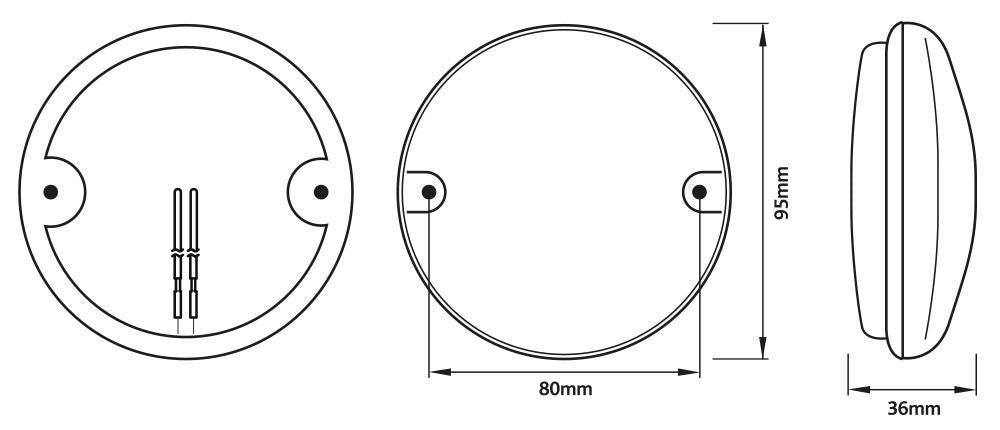 Ring Fanale a led 12-24V 95 mm posizione anteriore e frecce trasparente