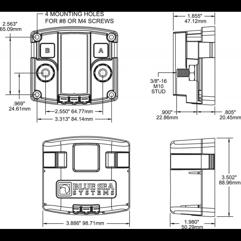 Blue Sea Charging Relay Series Si 7610-BSS