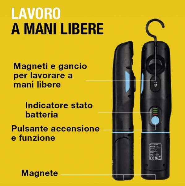 Ring Lampada da ispezione professionale a led Magflex Max 500