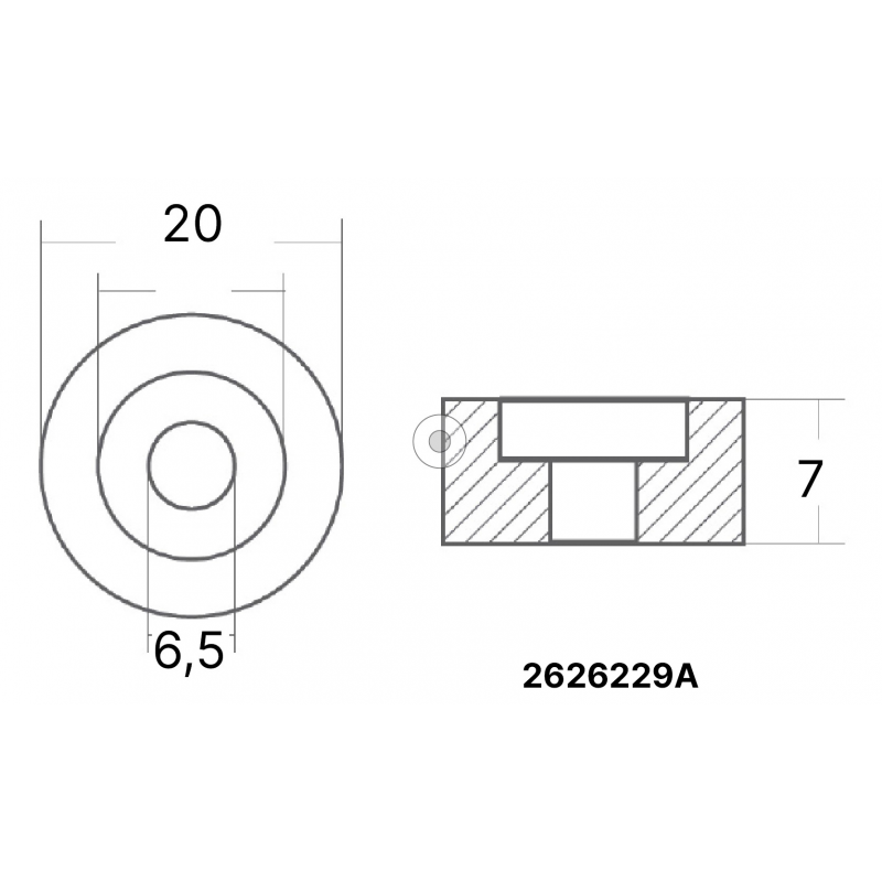 Arandela de zinc Enrico Polipodio OMO27