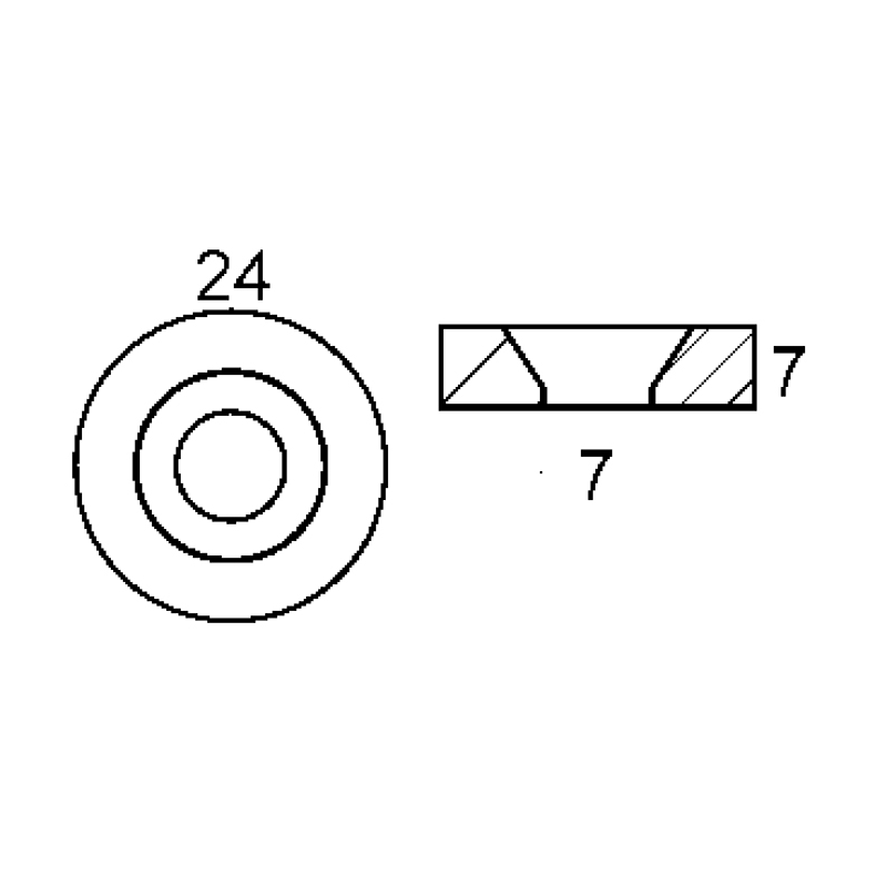 Tecnoseal Unterlegscheibe Zn Tohatsu 15/18 PS-5Maxi 01251