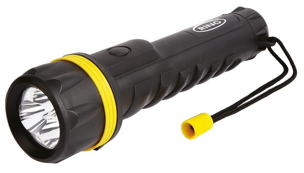 Ring LED flashlight in rubber