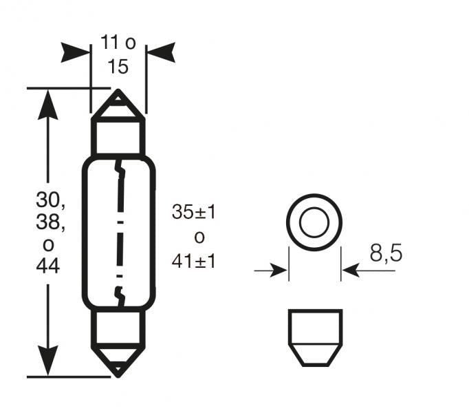 Ring Bulbs 24V 5W C5W