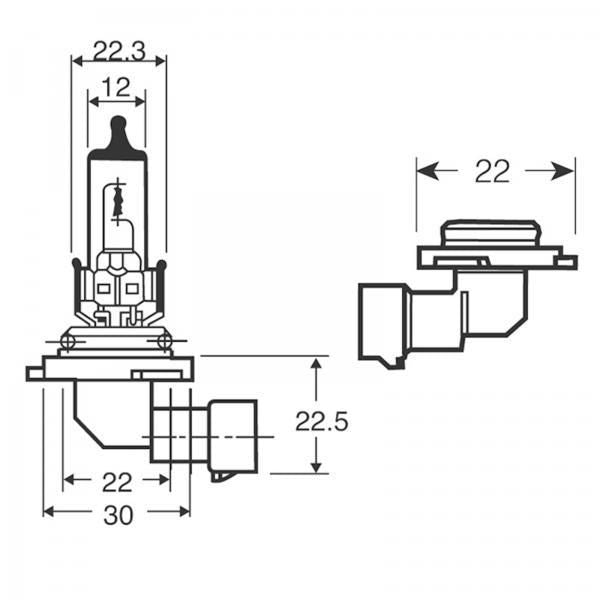 Ring-Xenonlampen 100 HB4 12V 51W