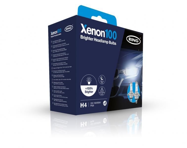Bombillas de xenón de anillo 100 H4 12 V 60/55 W
