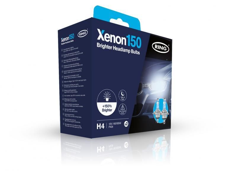 Bombillas de xenón de anillo 150 H4 12 V 60/55 W