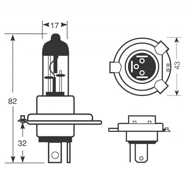 Ring Lampadine SportzBlue H4 12V 100/80W