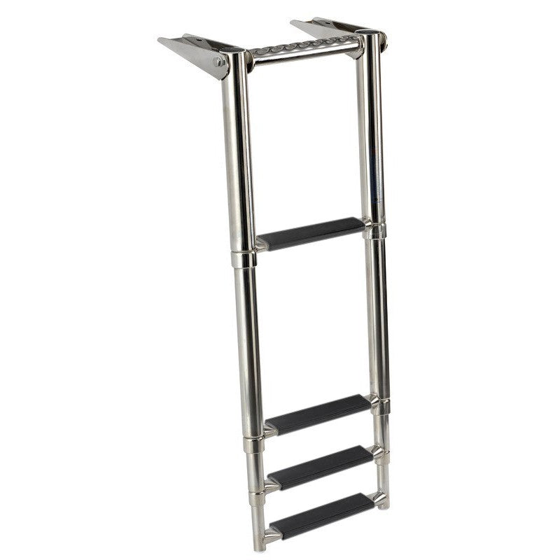 Escalera telescópica de acero inoxidable FNI 316 3Gr 03503012 ESCALÓN NEGRO