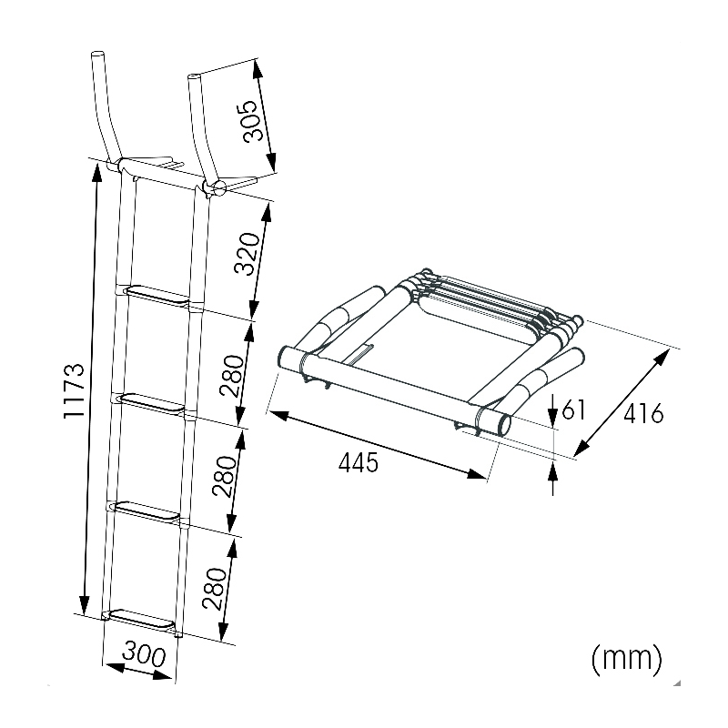 Plastimo 4-Stufen-Leiter 66531